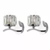 Dunelm Kleio Glass Chrome Wall Light Twin Pack -DUNEL House Shop 30762443