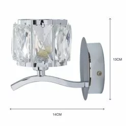 Dunelm Kleio Glass Chrome Wall Light Twin Pack -DUNEL House Shop 30762443 alt05