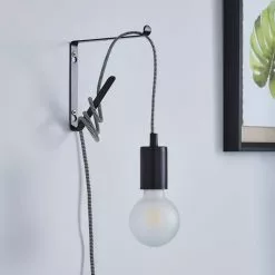 Dunelm Bradford Plug In Flex Set Twin Pack Matt Black -DUNEL House Shop 30762451 alt02