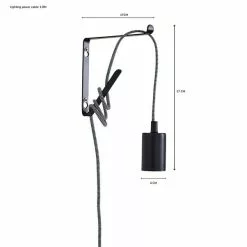 Dunelm Bradford Plug In Flex Set Twin Pack Matt Black -DUNEL House Shop 30762451 alt05