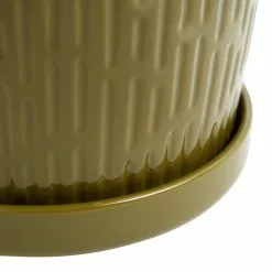 Elements Sculpted Green Footed Planter -DUNEL House Shop 30765387 alt04