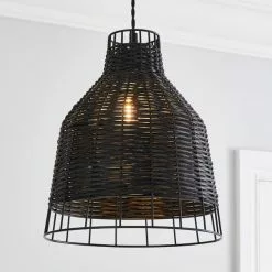 Dunelm Lowa Easy Fit Pendant Black