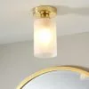 Dunelm Fryer Bathroom 1 Light Flush Ceiling Gold -DUNEL House Shop 30766172
