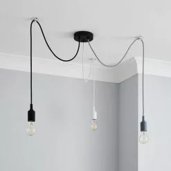 Dunelm Monochrome Flex 3 Light Cluster Ceiling Fitting -DUNEL House Shop 30766257 alt01