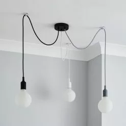 Dunelm Monochrome Flex 3 Light Cluster Ceiling Fitting -DUNEL House Shop 30766257 alt06