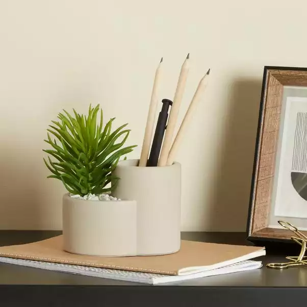 Dunelm Concrete Planter And Pen Pot 3 Dunelm Concrete Planter And Pen Pot
