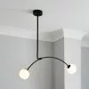 Dunelm Gigi 2 Light Ceiling Fitting Black -DUNEL House Shop 30768635