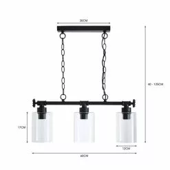 Dunelm Bates 3 Light Ceiling Fitting Industrial -DUNEL House Shop 30768638 alt07