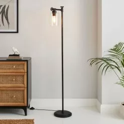 Dunelm Bates 1 Light Industrial Floor Lamp