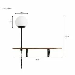 Elements Visby Shelf Wall Light Walnut -DUNEL House Shop 30768647 alt07