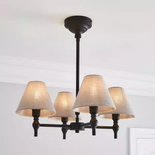 Dorma Bedford 4 Light Black Ceiling Fitting 3 Dorma Bedford 4 Light Black Ceiling Fitting