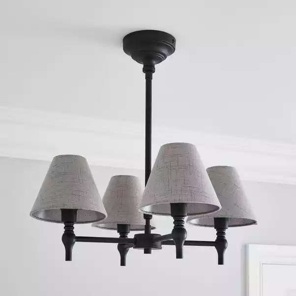 Dorma Bedford 4 Light Black Ceiling Fitting 4 Dorma Bedford 4 Light Black Ceiling Fitting - Image 2