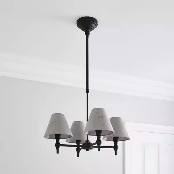 Dorma Bedford 4 Light Black Ceiling Fitting 8 Dorma Bedford 4 Light Black Ceiling Fitting - Image 6