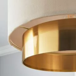 Dunelm Nesa Two Tier Brushed Gold Velvet Shade -DUNEL House Shop 30770069 alt02