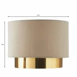 Dunelm Nesa Two Tier Brushed Gold Velvet Shade -DUNEL House Shop 30770069 alt07