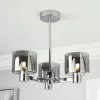 Dunelm Erin Ceiling 3 Light Smoked Ceiling Fitting -DUNEL House Shop 30770082