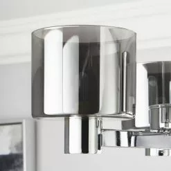 Dunelm Erin Ceiling 3 Light Smoked Ceiling Fitting -DUNEL House Shop 30770082 alt02