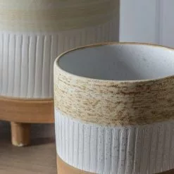 Cedar & Sage Eastling Pot White Natural Small -DUNEL House Shop 30776624 alt02