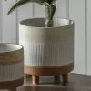 Cedar & Sage Eastling Pot White Natural Large -DUNEL House Shop 30776644