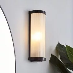 Dunelm Ripon Bathroom Wall Light Matt Black