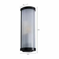 Dunelm Ripon Bathroom Wall Light Matt Black -DUNEL House Shop 30780623 alt04