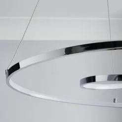 Dunelm Menton Integrated LED Swirl Chrome Semi-Flush Ceiling Fitting -DUNEL House Shop 30781656 alt02