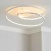 Dunelm Menton Integrated LED Swirl White Semi-Flush Ceiling Fitting -DUNEL House Shop 30781658