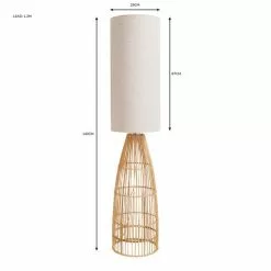 Dunelm Cortado Natural Wicker Floor Lamp -DUNEL House Shop 30781660 alt06