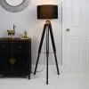 Dunelm Trio Tripod Black And Copper Floor Lamp
