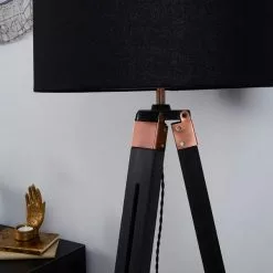 Dunelm Trio Tripod Black And Copper Floor Lamp -DUNEL House Shop 30787667 alt03