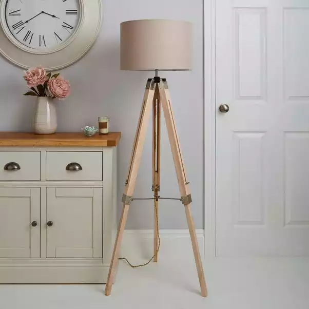 Dunelm Trio Tripod Light Wood Floor Lamp 4 Dunelm Trio Tripod Light Wood Floor Lamp - Image 2
