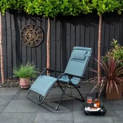 Dunelm Amsterdam Pacific Blue Lounger