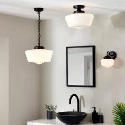 Dunelm Mondez Bathroom 1 Light Flush Ceiling Fitting -DUNEL House Shop 30789847 alt05