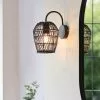 Dunelm Kirra Bathroom Faux Rattan Wall Light -DUNEL House Shop 30789857