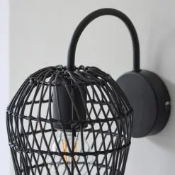 Dunelm Kirra Bathroom Faux Rattan Wall Light -DUNEL House Shop 30789857 alt03