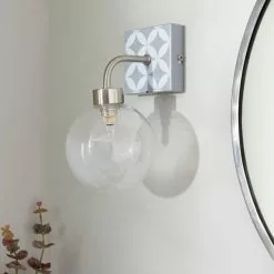 Dunelm Geometric Tile Bathroom Wall Light -DUNEL House Shop 30789859 alt01