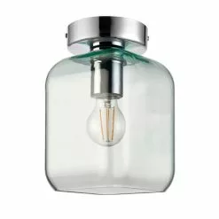 Dunelm Lucia Green Bathroom 1 Light Flush Ceiling Fitting -DUNEL House Shop 30789861 alt05