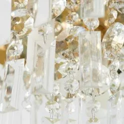 Dunelm Bel Air Satin Gold Bathroom 3 Light Flush Ceiling Fitting -DUNEL House Shop 30789884 alt02