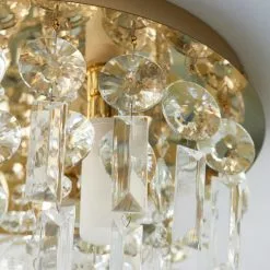 Dunelm Bel Air Satin Gold Bathroom 3 Light Flush Ceiling Fitting -DUNEL House Shop 30789884 alt03