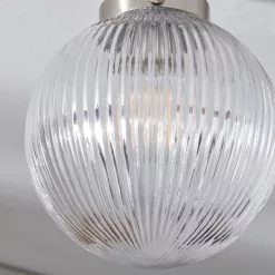 Dunelm Broden Ribbed 1 Light Flush Bathroom Ceiling Fitting -DUNEL House Shop 30789886 alt02