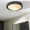 Dunelm Pluto Black Bathroom 1 Light Flush Ceiling Fitting -DUNEL House Shop 30789911