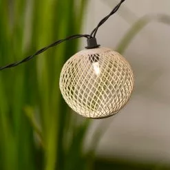 Elements Mesh Solar String Lights Ivory -DUNEL House Shop 30792771 alt02