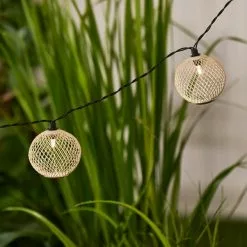 Elements Mesh Solar String Lights Ivory -DUNEL House Shop 30792771 alt04