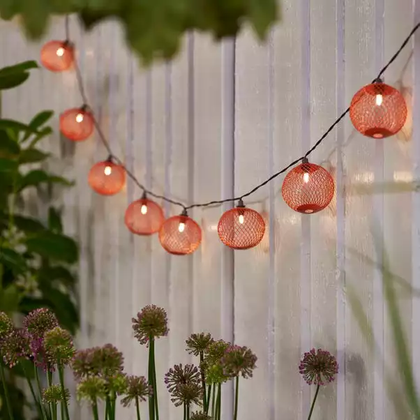 Elements Mesh Solar String Lights Orange 3 Elements Mesh Solar String Lights Orange