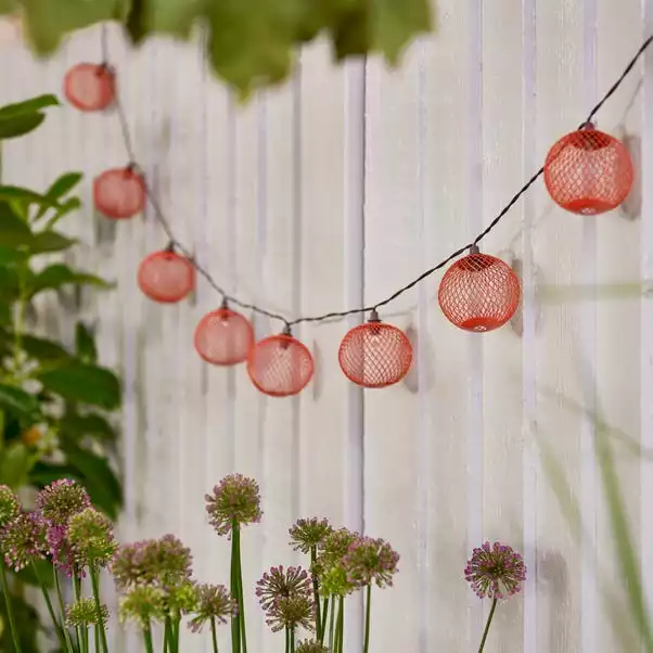 Elements Mesh Solar String Lights Orange 4 Elements Mesh Solar String Lights Orange - Image 2