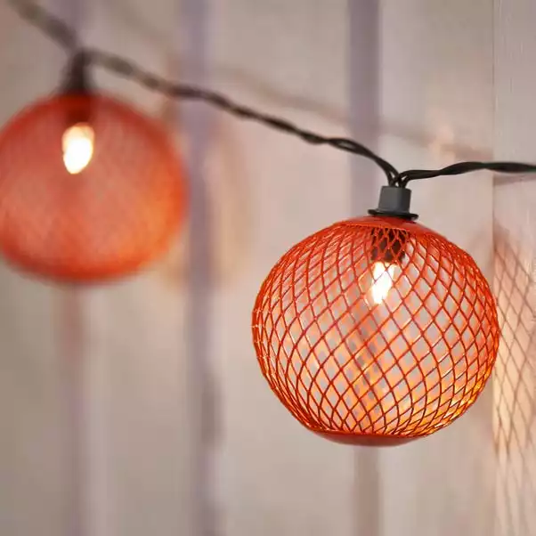 Elements Mesh Solar String Lights Orange 5 Elements Mesh Solar String Lights Orange - Image 3
