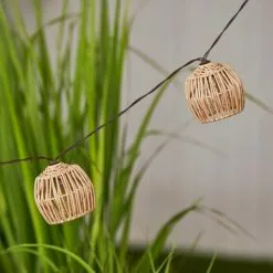 Dunelm San Marino Solar Rattan String Lights