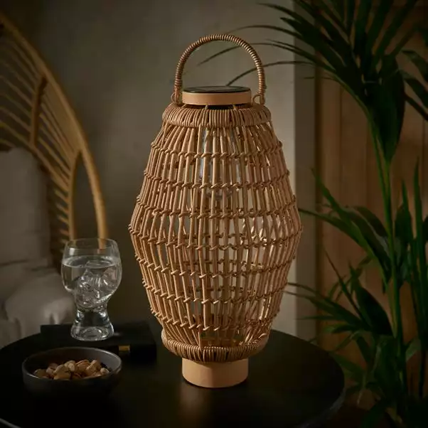 Dunelm San Marino Solar Poly Rattan Lantern Large 3 Dunelm San Marino Solar Poly Rattan Lantern Large
