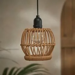 Dunelm San Marino Solar Rattan Woven Lamp Shade -DUNEL House Shop 30792776 alt01