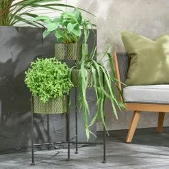 Elements Olive Foldable Plant Stand